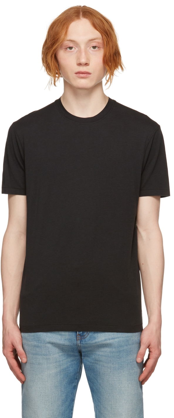 Tričko Tom Ford Jersey Crewneck T-Shirt Čierna | BZ229-TFJ950