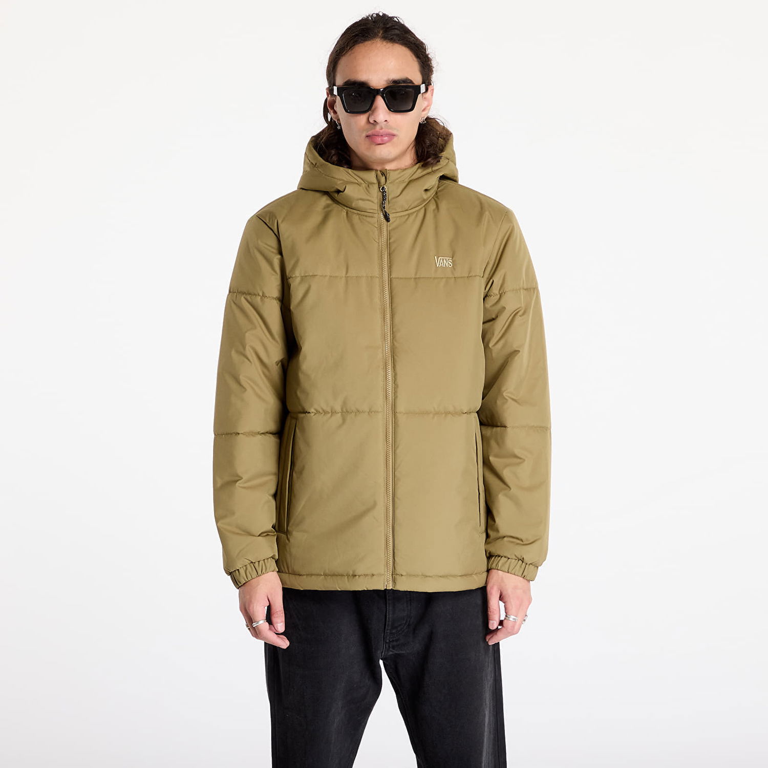 Bunda Vans Jacket Mte Norris Puffer Gothic Olive M Béžová | VN000HN6CUQ1, 0