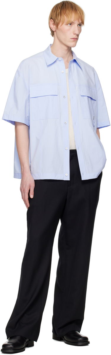 Košeľa WOOYOUNGMI WOOYOUNGMI Banding Short Sleeve Shirt Modrá | W251SH23, 3