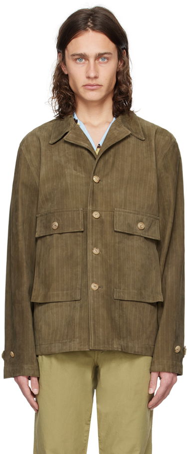 Bunda Paul Smith Paul Smith Printed Suede Jacket Zelené | M1R-840Y-M02362-62, 0