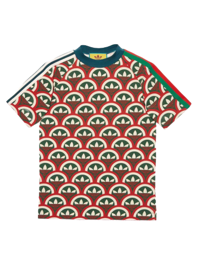 Tričko Gucci adidas x Trefoil Print T-Shirt Červená | 692114 XJEMK 6208