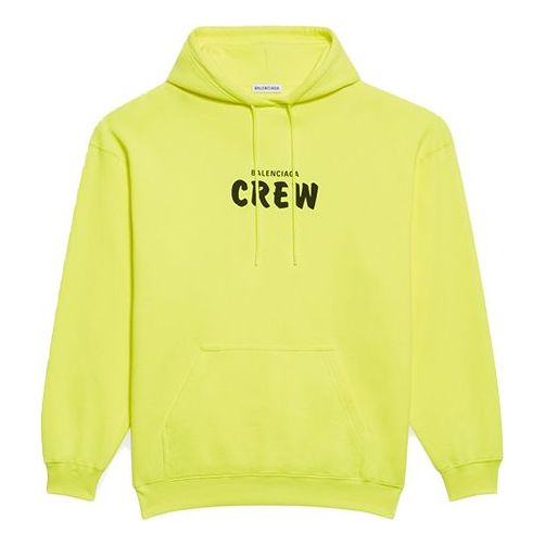 Mikina Balenciaga Crew Printing Hoodie Žltá | 578135TIV757072, 0