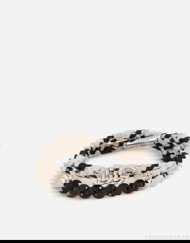 Náramok Dolce & Gabbana Braided Fabric Bracelet With Wooden Beads Rôznofarebný | WBQ5P0W111187579, 3