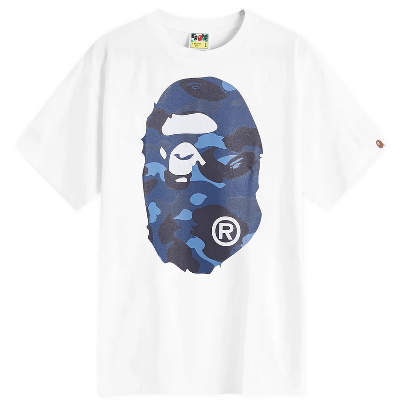 Tričko BAPE A Bathing Ape Camo Big Ape Head Biela | 001TEK301018M-WHN