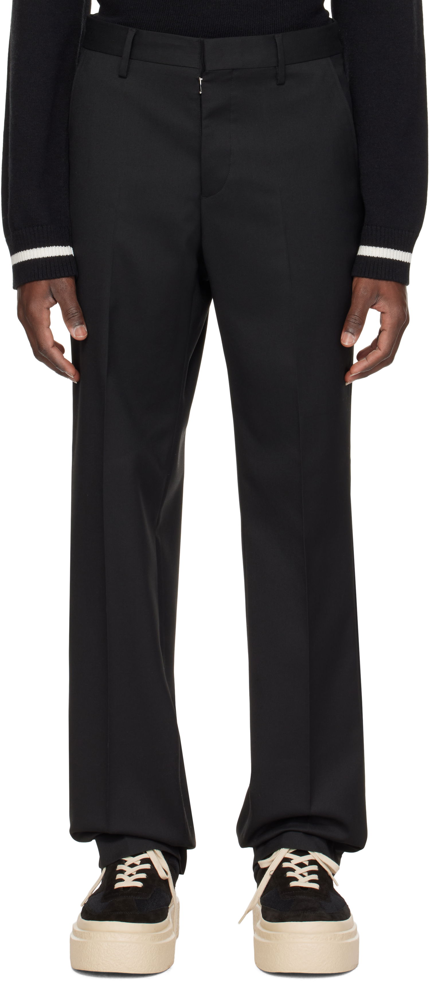Nohavice Maison Margiela MM6 Maison Margiela Creased Trousers Čierna | SH0KA0035 M35227, 0