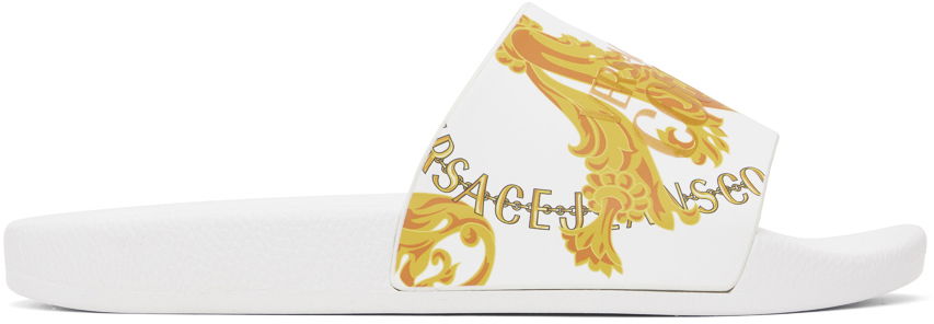 Tenisky a topánky Versace Jeans Couture Shelly Chain Couture Slides "White" Biela | E75YA3SQ4_EZS834, 0