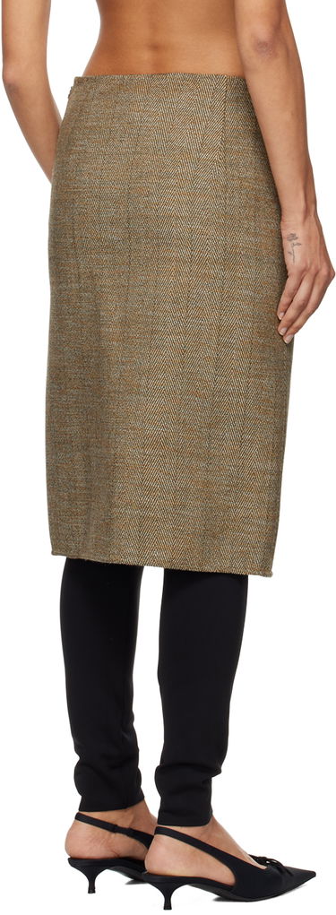 Sukňa Stella McCartney Stella McCartney Side-Slit Midi Skirt Hnedá | 6301203EJ701, 2
