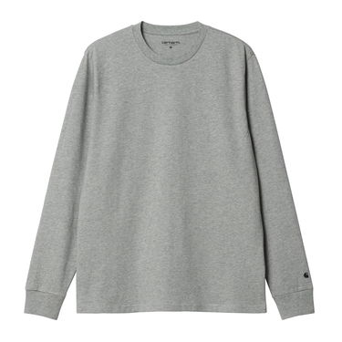 Mikina Carhartt WIP L/S Base T-Shirt "Grey Heather / Black" Šedá | I026265_00K_XX, 0