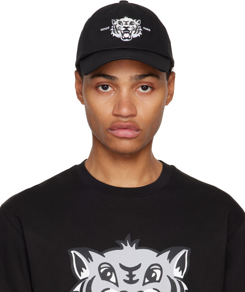 Šiltovka KENZO Black Graphic Logo Cap Čierna | FF58AC621F46