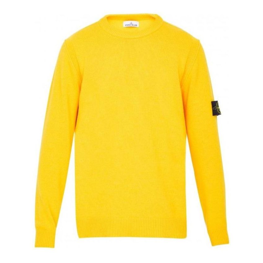 Sveter Stone Island Stone Island Logo Patch Crewneck Jumper Žltá | 7715508A3-V0030, 0