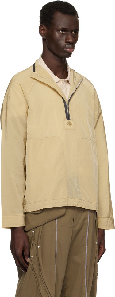 Vetrovka Ranra RANRA Ganga Shiny Nylon Track Jacket Béžová | AMSS25TR01562, 1