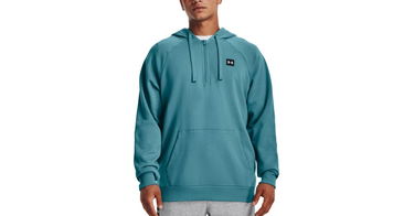 Mikina Under Armour Rival Fleece 1/2 Zip Hoodie Tyrkysová | 1373371-433, 1