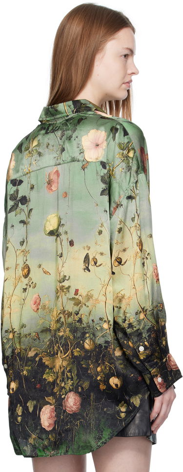 Košeľa R13 R13 Drop Neck Floral Print Shirt Zelené | R13WR004-R584A, 2