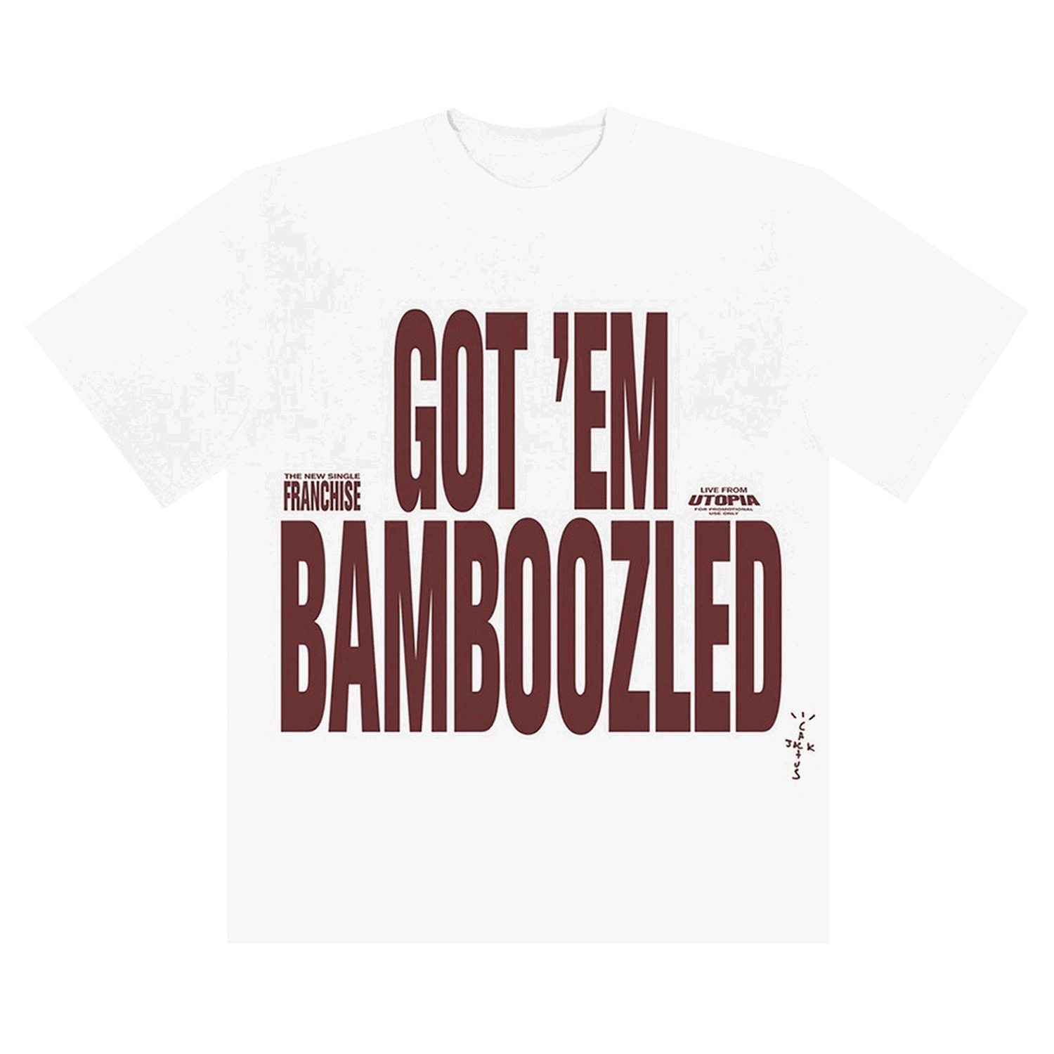 Tričko Cactus Jack by Travis Scott Get Em Bamboozled Franchise Short-Sleeve T-Shirt Biela | CJMF SS02 WHIT, 0