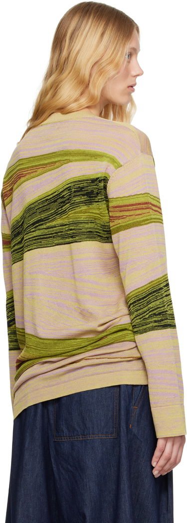 Sveter Dries Van Noten Dries Van Noten Striped Knit Sweater Zelené | 251-011248-1716, 2
