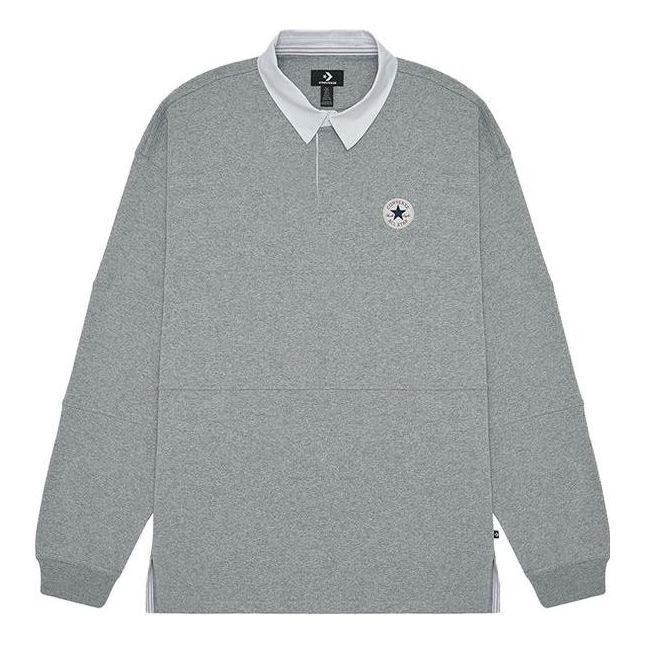 Polo tričko Converse All Star Long Sleeve Rugby Shirt Šedá | 10025229-A02