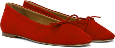 Oblečenie Aeyde Aeyde Delfina Suede Ballerina Flats Červená | A11-FL-MNLR8FL17-FW24-406-017, 3