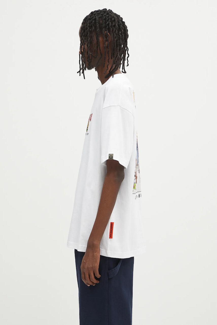 Tričko AAPE by A Bathing Ape AAPE Theme Aaper Print T-Shirt Biela | AAPTEM1612XXO, 1