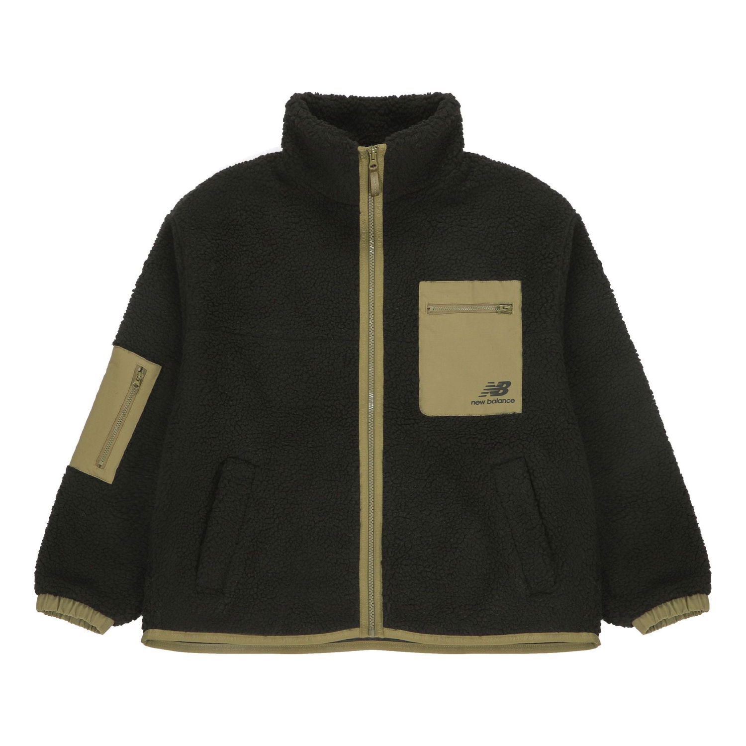 Mikina New Balance Splicing Retro Stand Collar Short Jacket Čierna | AWJ13326-BK, 0