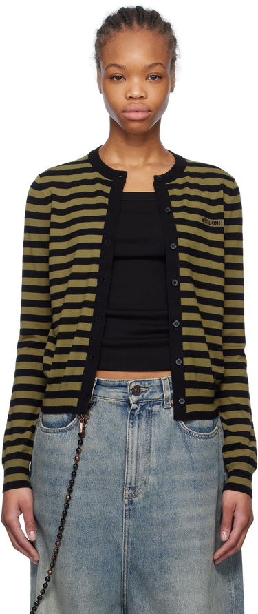 Sveter We11done We11done Striped Cardigan Zelené | WD-KC0-25-636-W-KK, 0