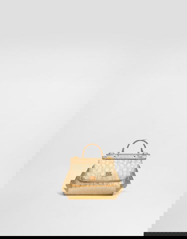 Taška cez rameno Dolce & Gabbana Calfskin Crossbody Bag With Crocodile Print Metalická | EB0003AU1388H944, 0