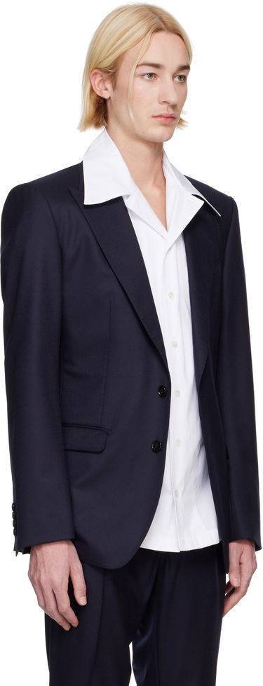Bunda Dolce & Gabbana Designer Taormina-Fit Single-Breasted Blazer Modrá | G2NW0TGI251, 1