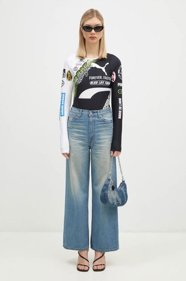 Džínsy BAPE Stone Washed High Waist Denim Jeans Modrá | 1K80250002, 4
