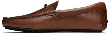Tenisky a topánky BOSS Leather Loafers with Branded Hardware Čierna | 50548100, 4