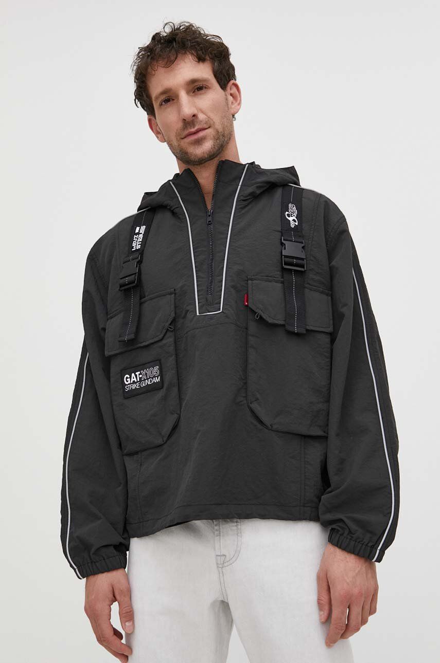 Vetrovka Levi's x Gundam SEED Oversize Windbreaker Čierna | A7411.0000, 1