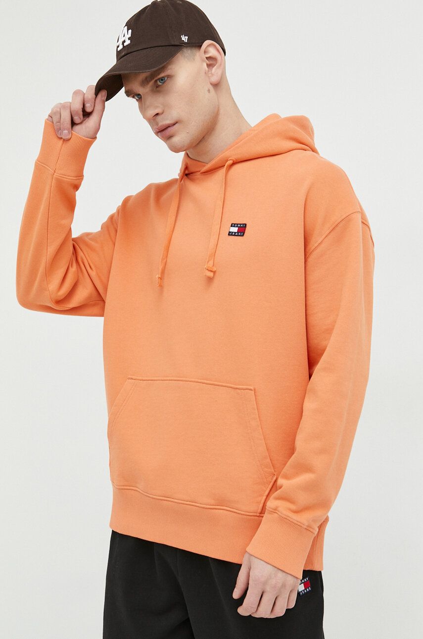 Mikina Tommy Hilfiger Relaxed Fit Badge Hoody Oranžová | DM0DM16369.PPYX, 0
