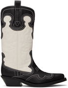 Mid Shaft Embroidered Western Boots