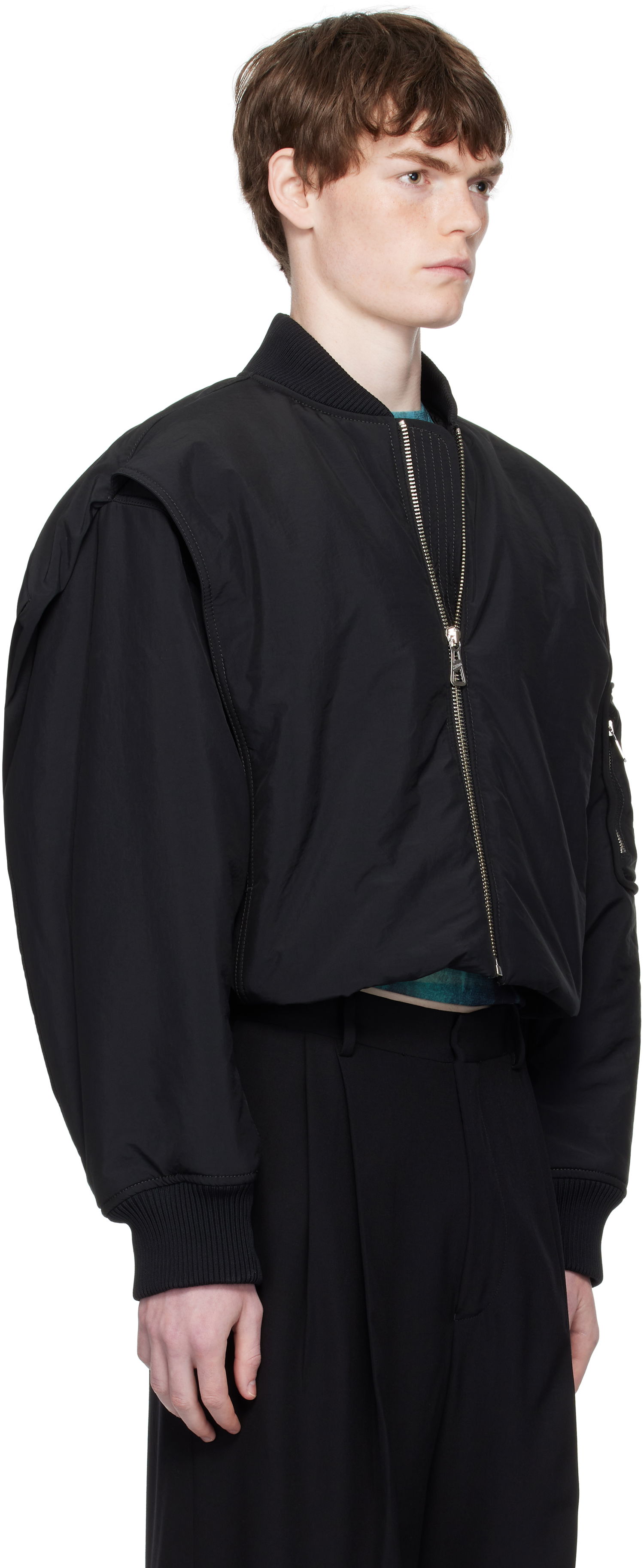 Bomber bunda Jean Paul Gaultier Jean Paul Gaultier 'The Hooded' Bomber Jacket Čierna | 25/03-U-OU005-W007-00, 1