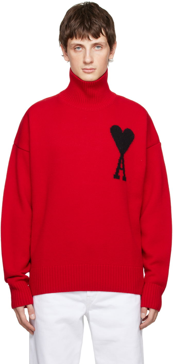 Sveter AMI Turtleneck Červená | UKS402.018, 0