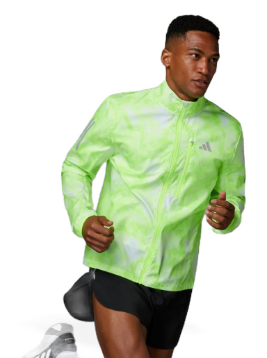 Bunda adidas Originals Own the Run Allover Print Zelené | IL4797
