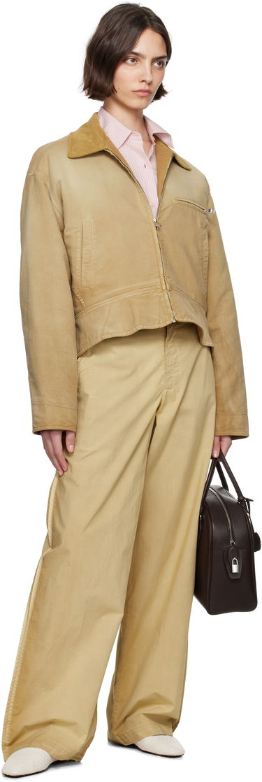 Bomber bunda JW Anderson JW Anderson Curved Hem Workwear Jacket Béžová | JK0380-PG1759, 3