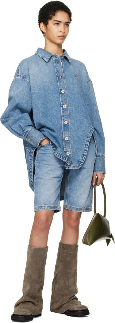 Košeľa The Attico Attico Diana Denim Shirt Modrá | 250WCB00068 DDD085AA, 4