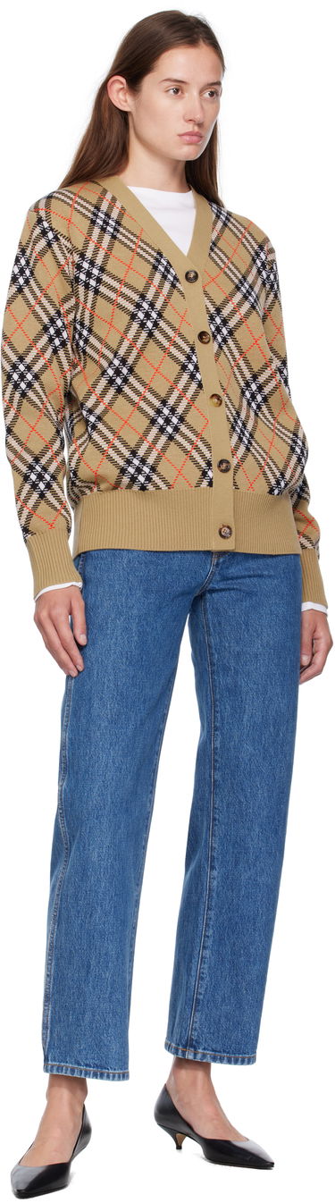 Sveter Burberry Burberry Check Cardigan Béžová | 8110579, 3