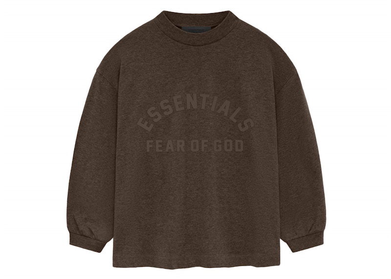 Sveter Fear of God Fear of God Essentials Core Collection Kids Long Sleeve T-Shirt Hnedá | 785SU241022K
