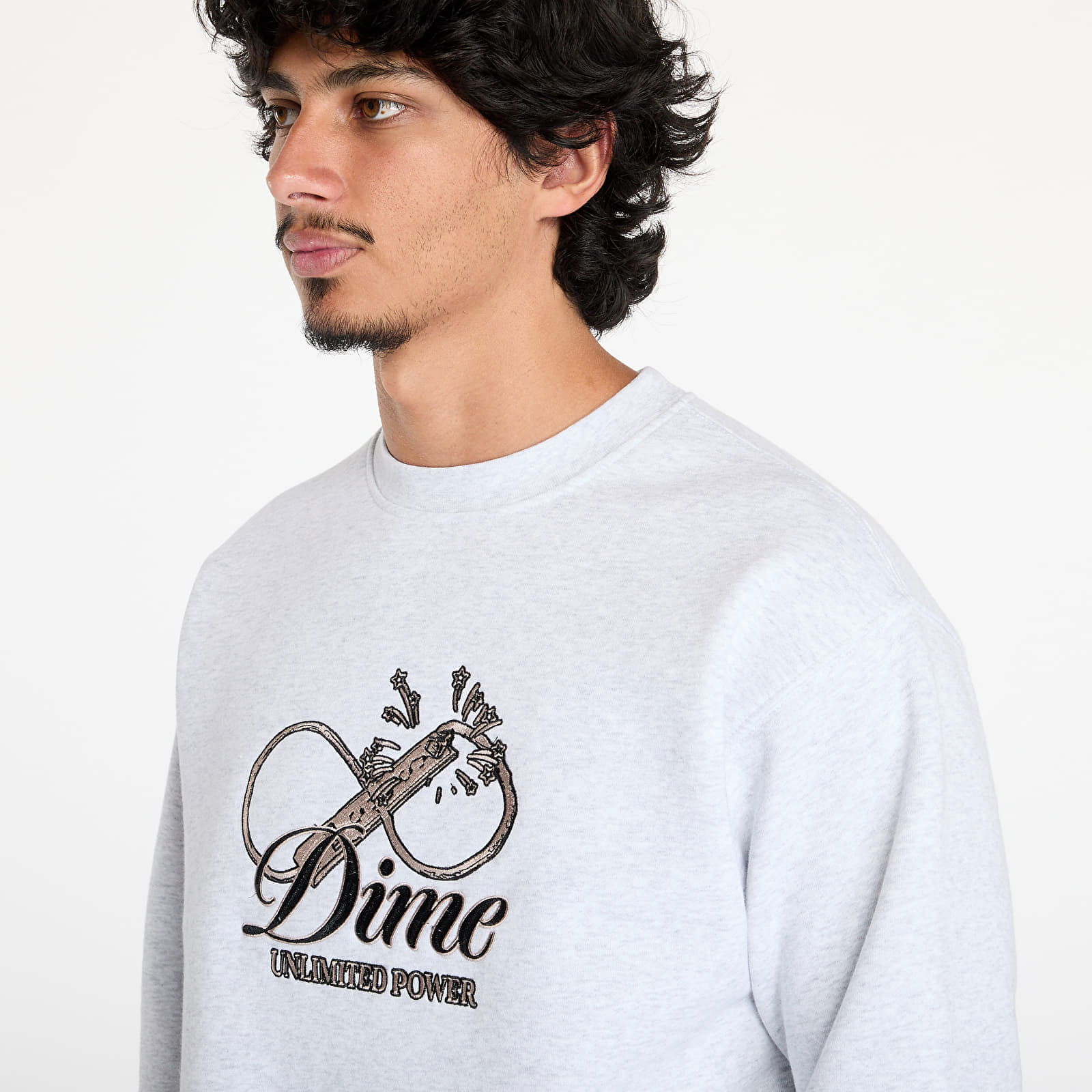 Cursive Power Crewneck UNISEX Ash M