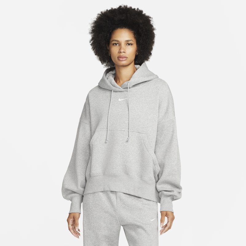 Mikina Nike Sportswear Phoenix Fleece Over-Oversized Pullover Hoodie Šedá | DQ5858-063, 0