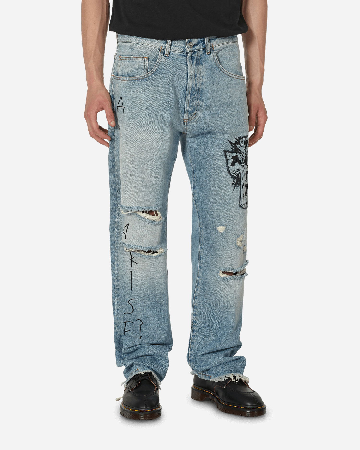 Džínsy Aries Metal Trip Batten Jeans Modrá | FUAR31323 BLU, 0