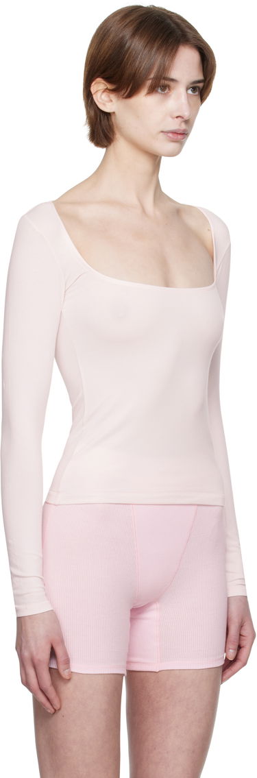 Tielko SKIMS SKIMS Cotton Jersey Scoop Neck Long Sleeve T-Shirt Šedá | LS-LST-7908W, 4