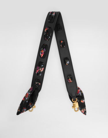 Batohy a tašky Dolce & Gabbana Dolce & Gabbana Black Leather Floral Detail Shoulder Strap Rôznofarebný | BI3468A02168W919, 3