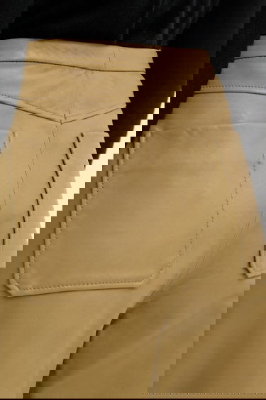 Nohavice STAND STUDIO Stand Studio Rowena Wide Leg Leather Pants Béžová | 66529.7870, 4