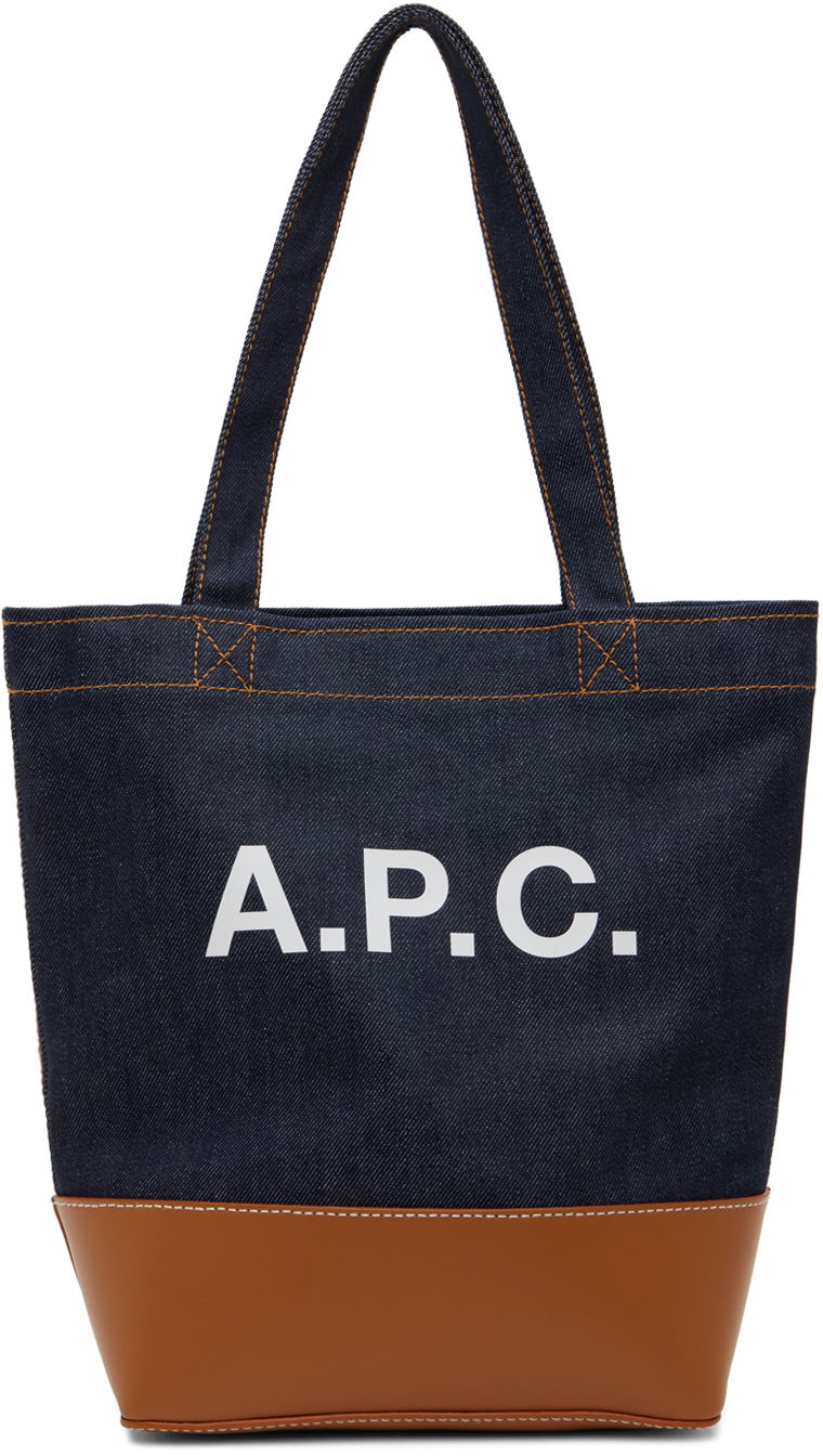Navy & Tan Small Axel Tote