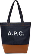 Navy & Tan Small Axel Tote