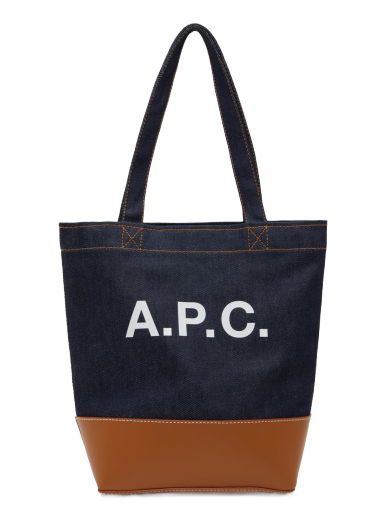 Batohy a tašky A.P.C. Navy & Tan Small Axel Tote Čierna | CODDP-M61568