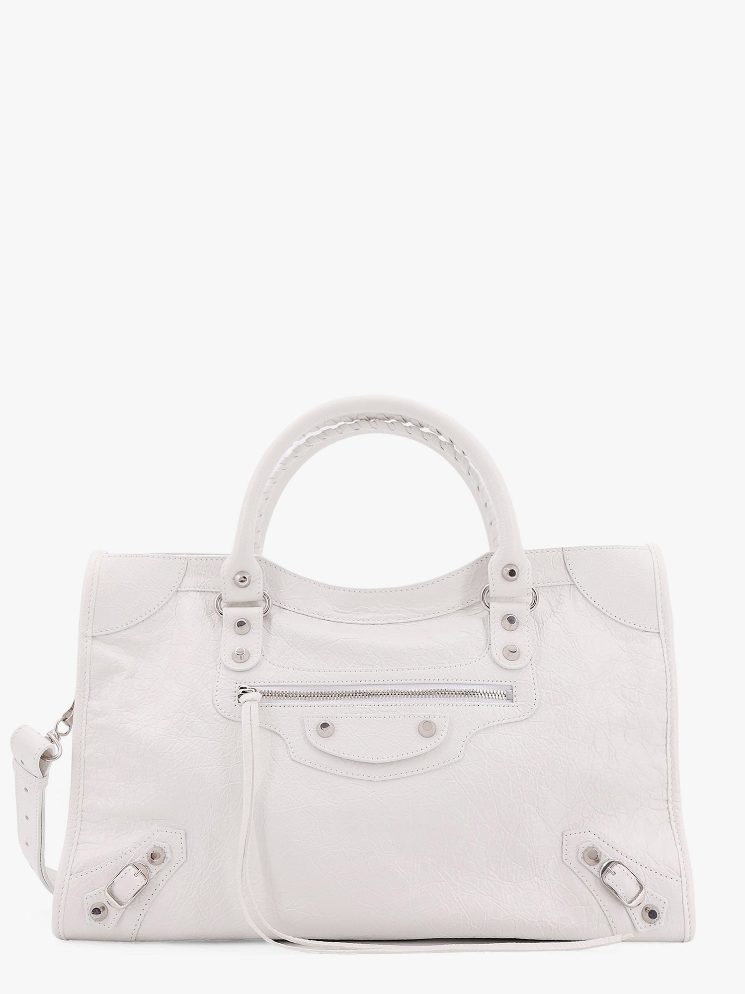 Kabelka Balenciaga White Leather City Media Bag Biela | 8230582AA9S9104, 0