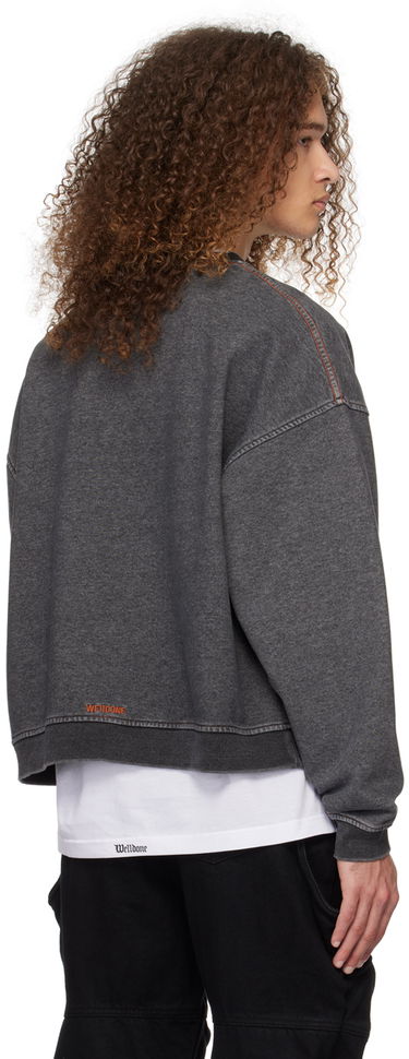 Mikina We11done We11done Faded Crewneck Sweatshirt Šedá | WD-TS0-24-788-U-BK, 2
