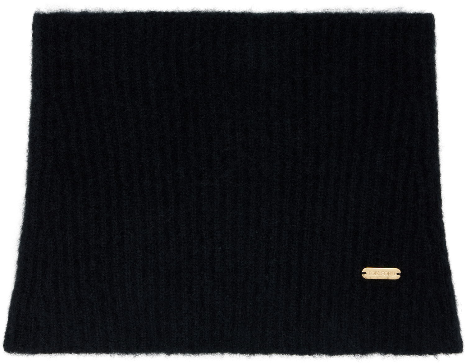 Šál Tom Ford Tom Ford Snood with Metal Plaque Čierna | SNK001-YAX935, 0